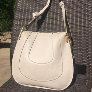 Chloe Hayley hobo bag cream and black leather